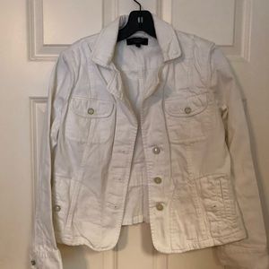 White Ann Taylor jean jacket